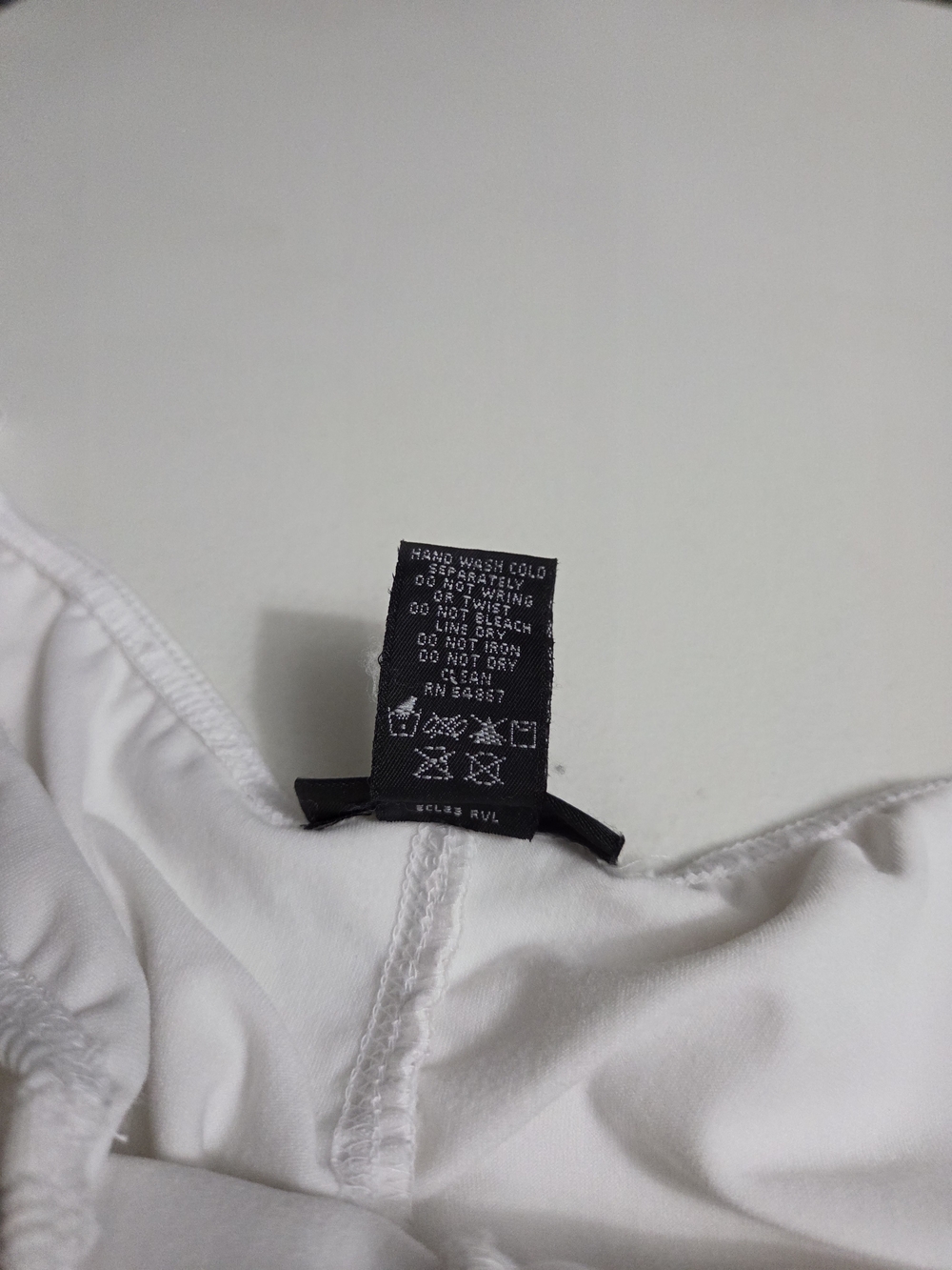 Express White Ruched Mesh Center Ruffle Milkmaid Top - M - Picture 7 of 9